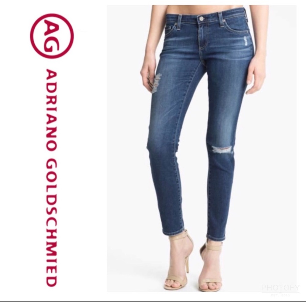 Adriano Goldschmied AG legging ankle super skinny ankle jeans distressed